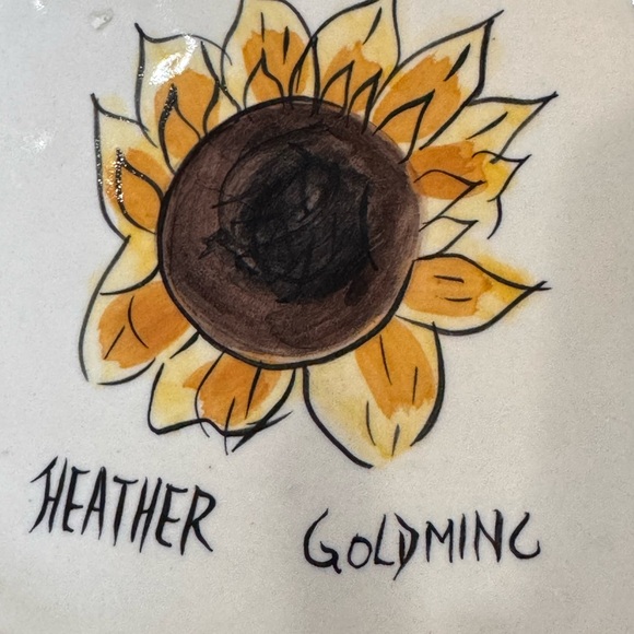 Sunflower Ceramic Art Dish by Heather goldminc - Picture 3 of 5